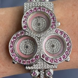 DIAMONDS AND PINK SAPPHIRE WATCH BRACELET